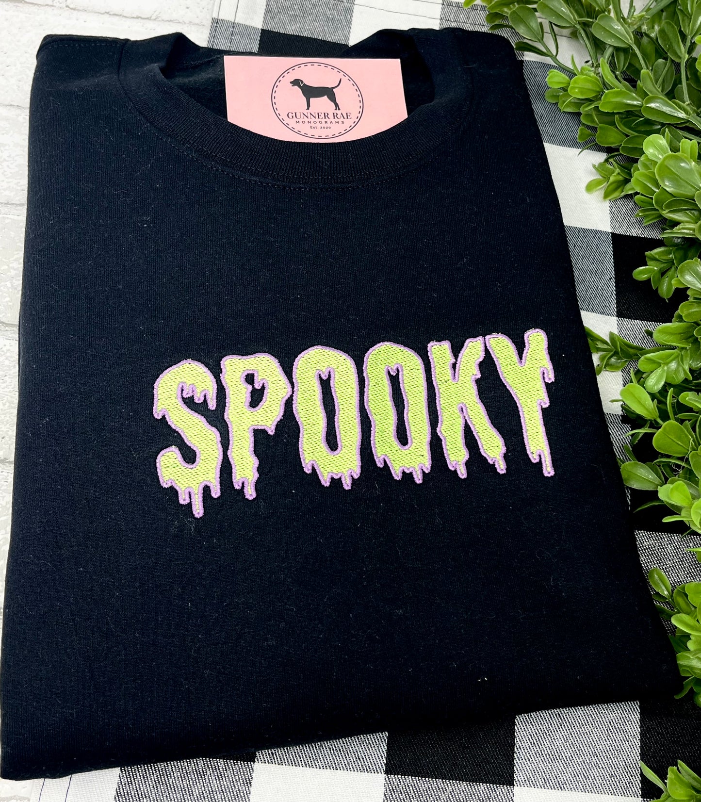 SPOOKY DRIP Embroidered T-shirt or Sweatshirt