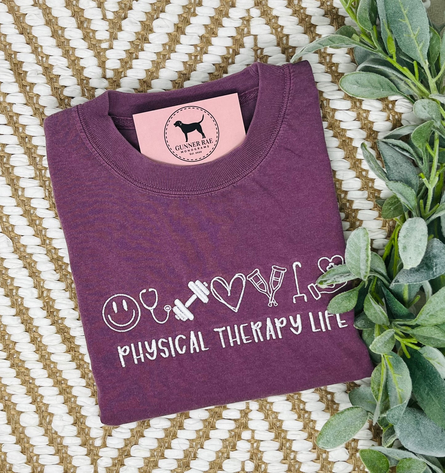 PHYSICAL THERAPY LIFE Embroidered T-shirt or Sweatshirt