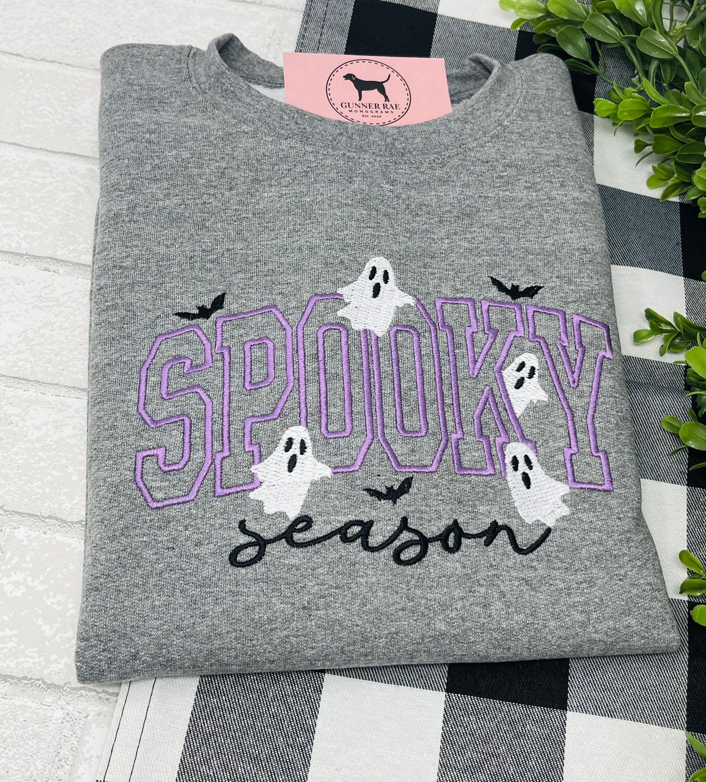SPOOKY SEASON WITH ICONS Embroidered T-shirt or Sweatshirt