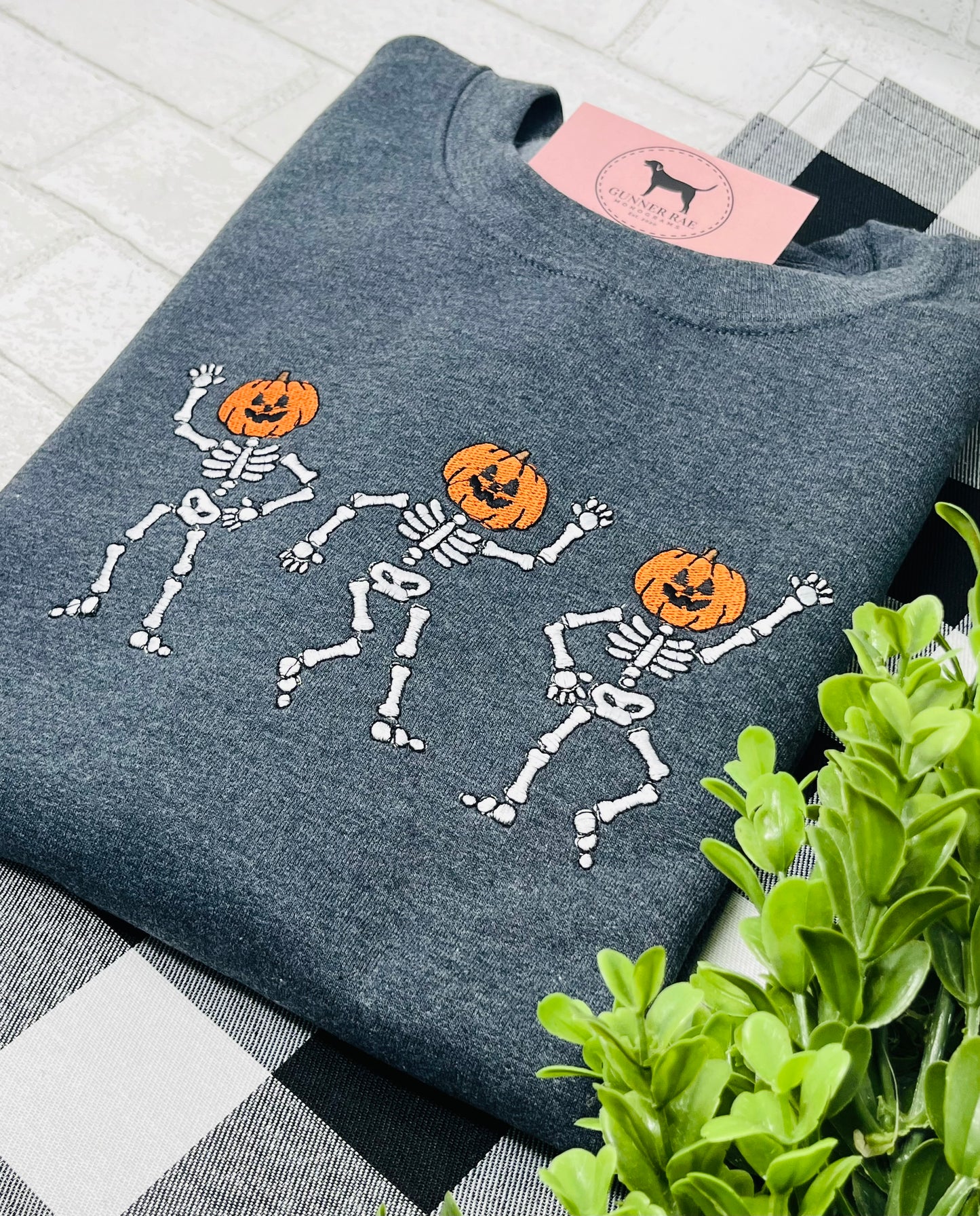 DANCING SKELETONS Embroidered T-shirt or Sweatshirt