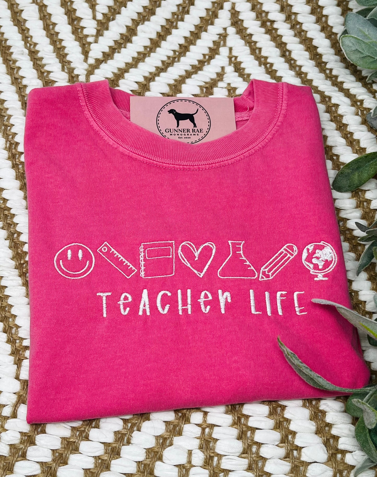 TEACHER LIFE Embroidered T-shirt or Sweatshirt