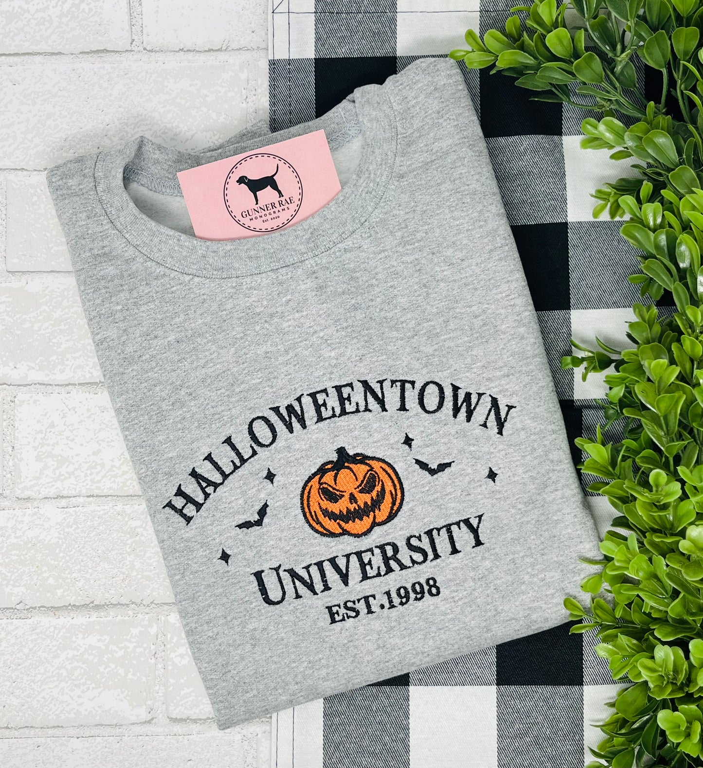 H@LLOWEENT0WN Embroidered T-shirt or Sweatshirt