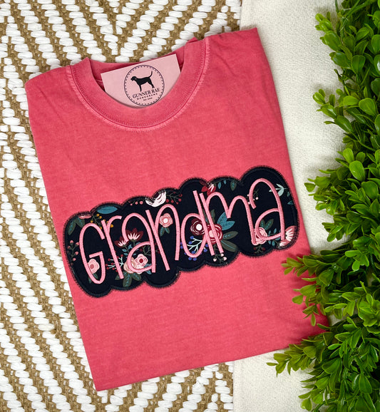 GRANDMA Applique Embroidered T-shirt or Sweatshirt (outline)