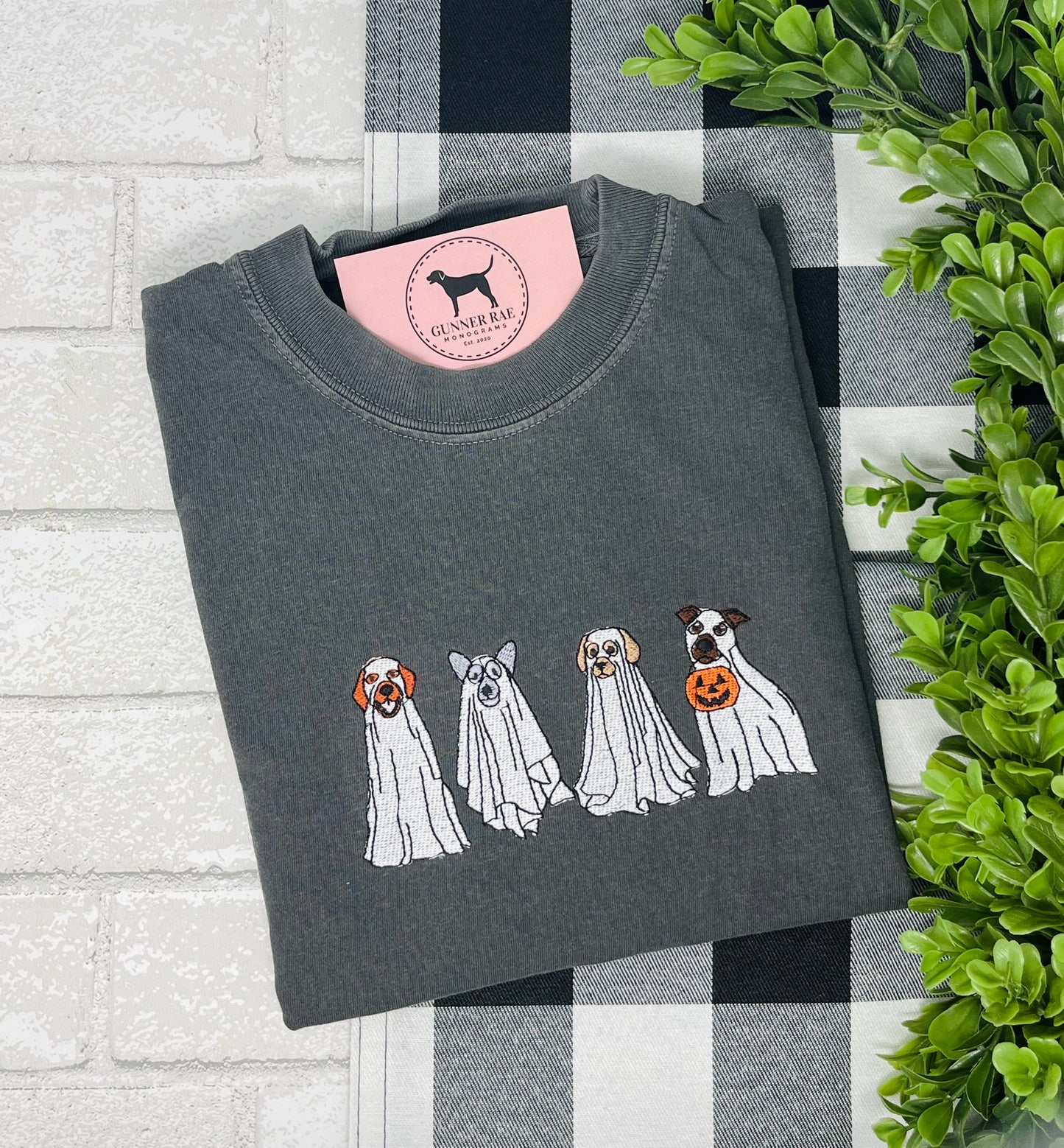 DOG GHOSTS Embroidered T-shirt or Sweatshirt