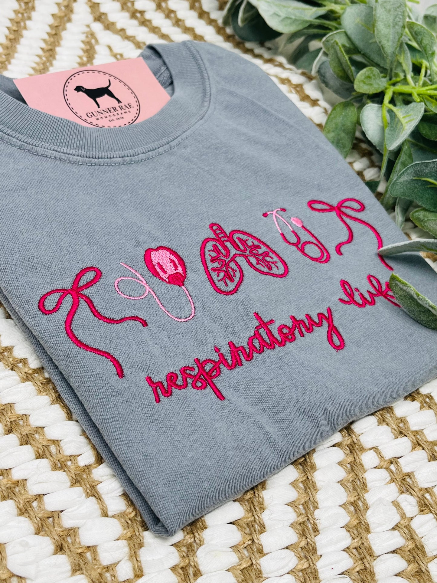 RESPIRATORY LIFE Embroidered T-shirt or Sweatshirt
