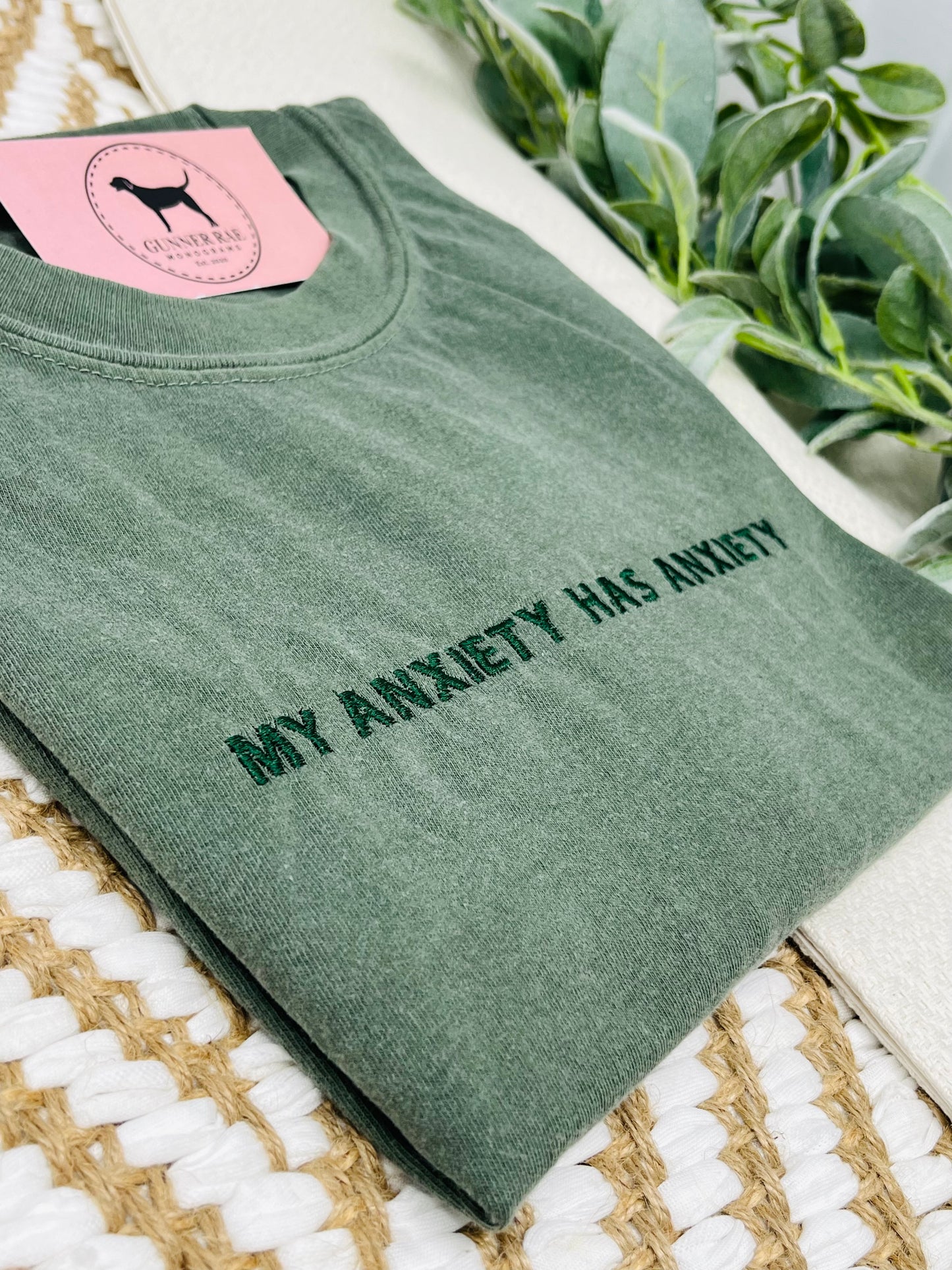 MY ANXIETY HAS ANXIETY Custom Embroidered T-shirt or Sweatshirt