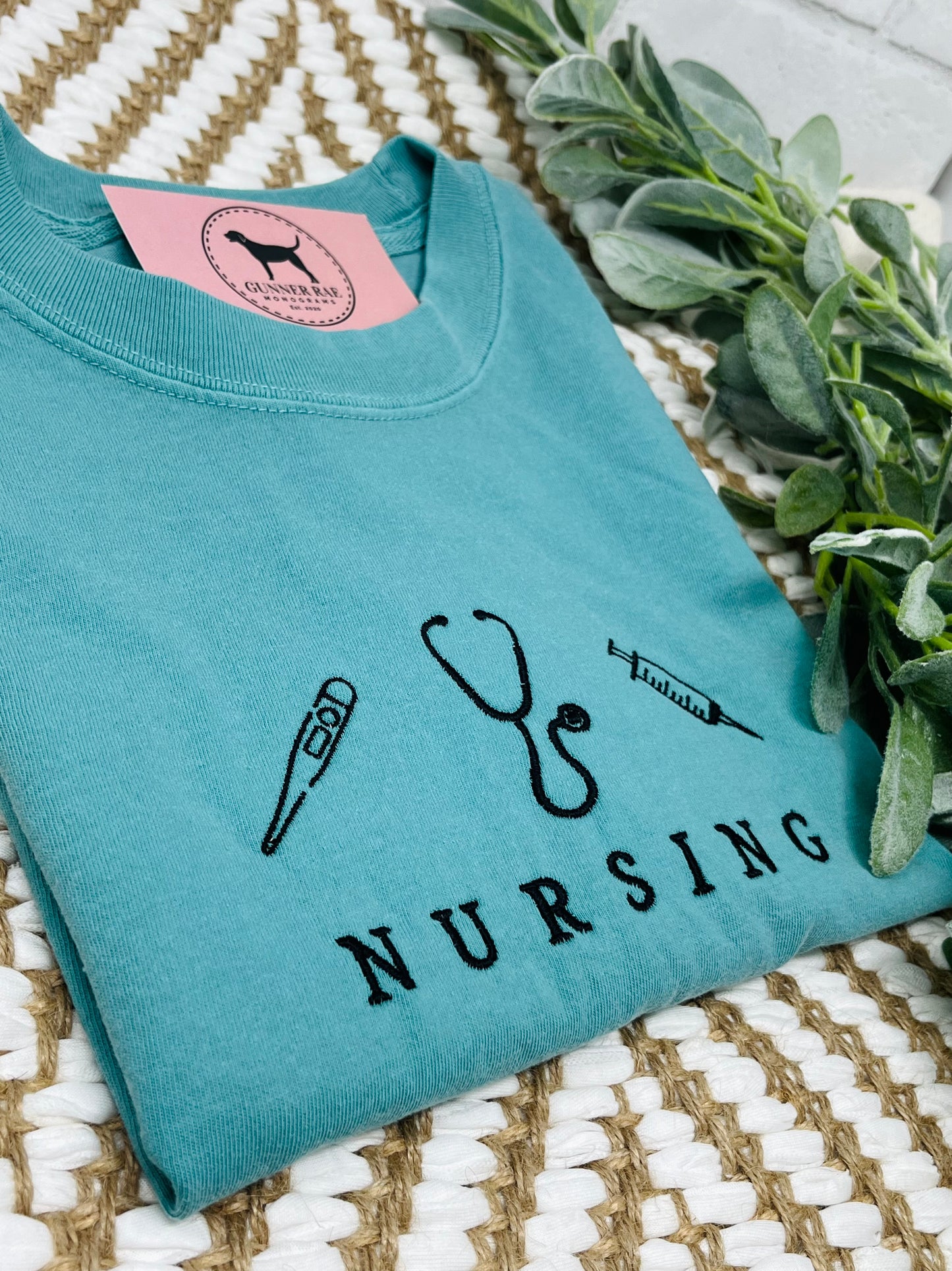 NURSING Embroidered T-shirt or Sweatshirt (icon design)
