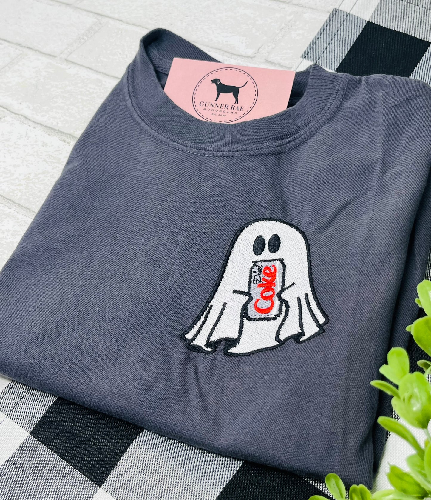 DIET SODA GHOST Embroidered T-shirt or Sweatshirt