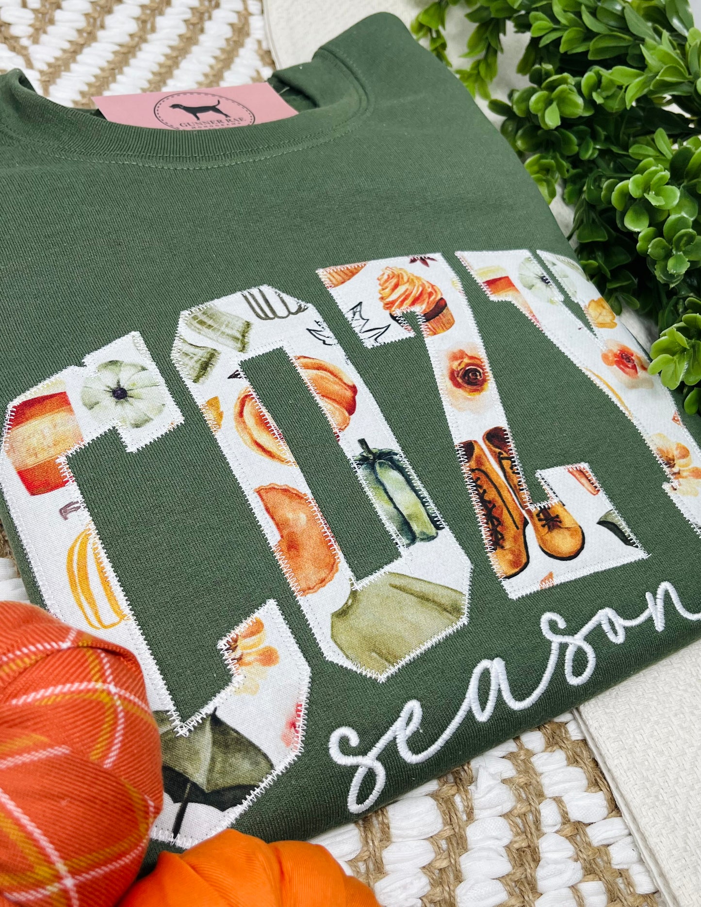 COZY SEASON Applique Embroidered T-shirt or Sweatshirt