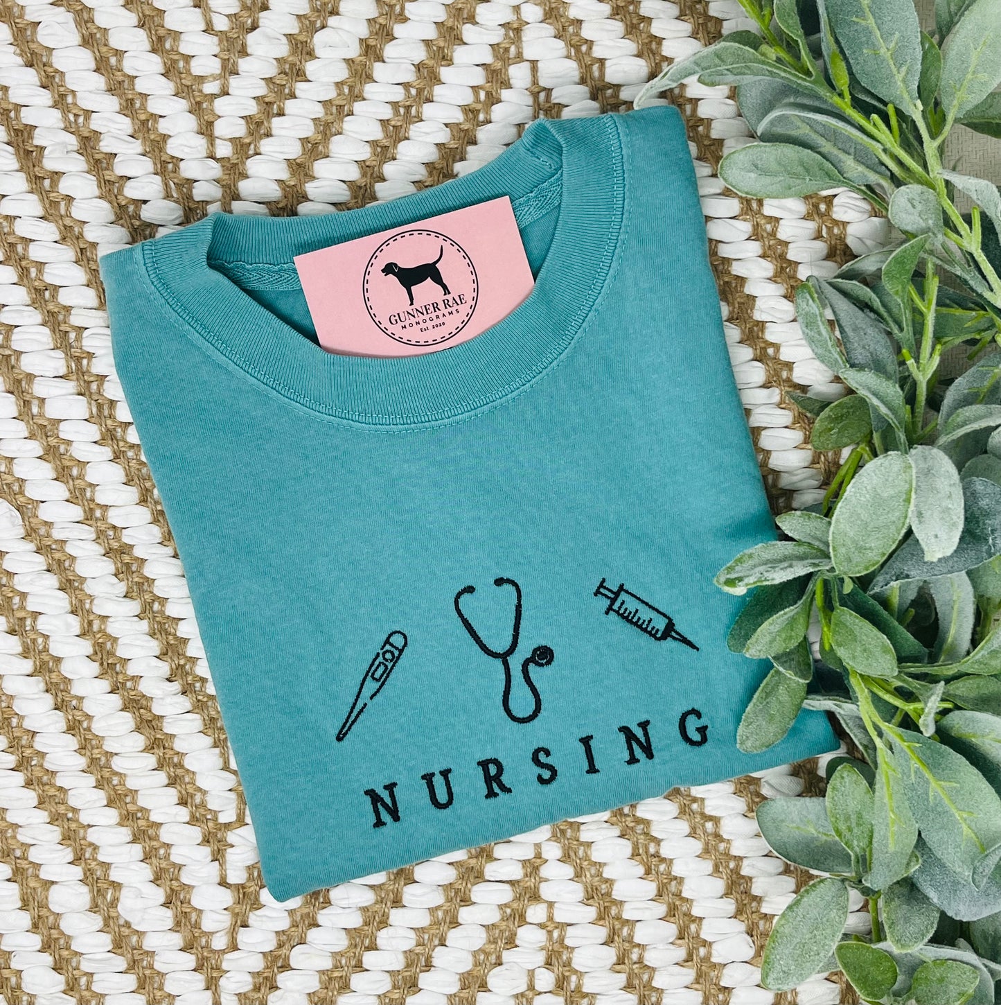 NURSING Embroidered T-shirt or Sweatshirt (icon design)