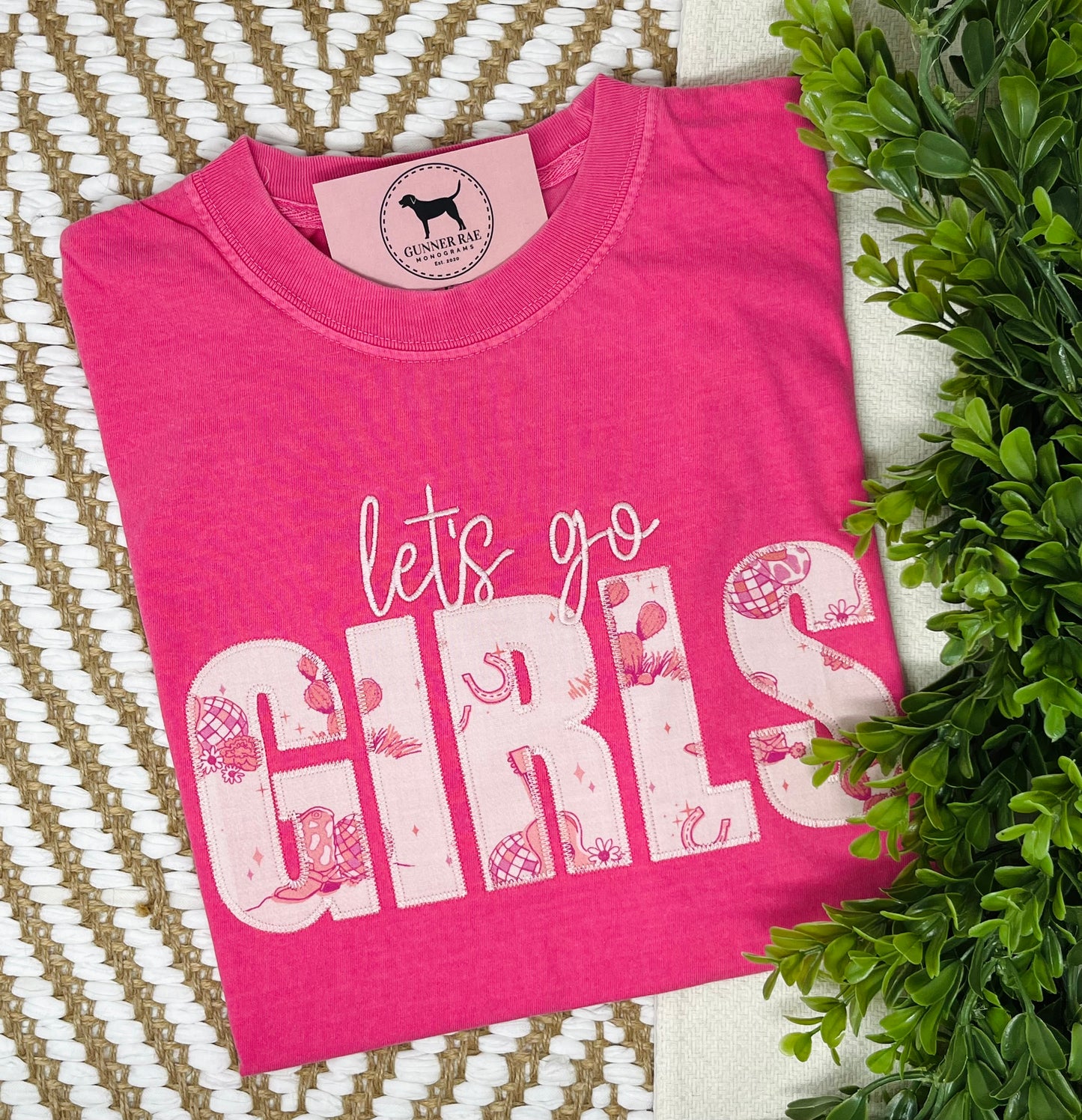 LET'S GO GIRLS Applique Embroidered T-shirt or Sweatshirt