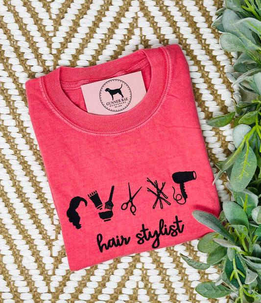 HAIR STYLIST Embroidered T-shirt or Sweatshirt