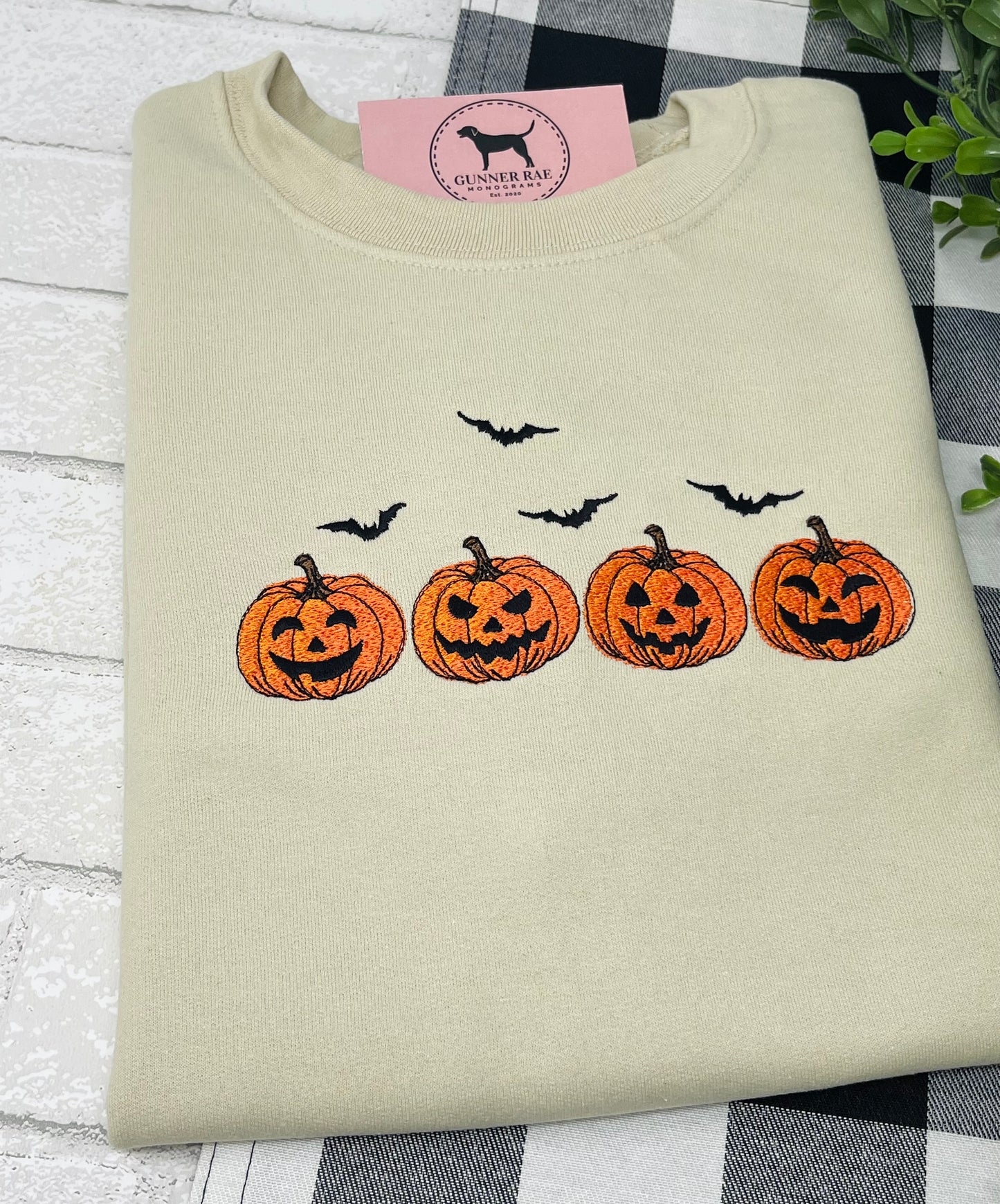 HALLOWEEN PUMPKINS Embroidered T-shirt or Sweatshirt