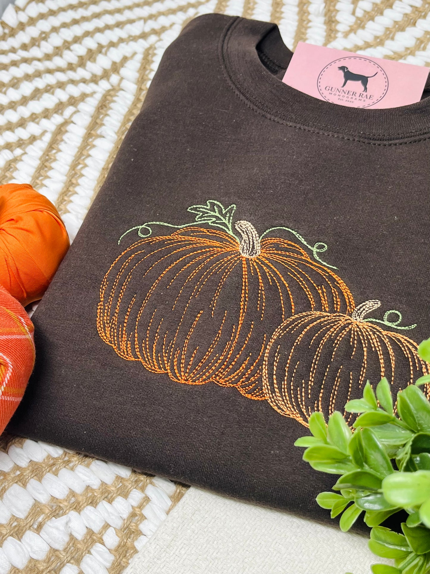 PUMPKIN SKETCH Embroidered T-shirt or Sweatshirt
