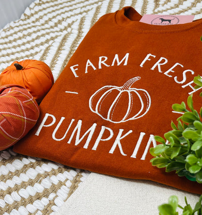 FARM FRESH PUMPKINS Embroidered T-shirt or Sweatshirt