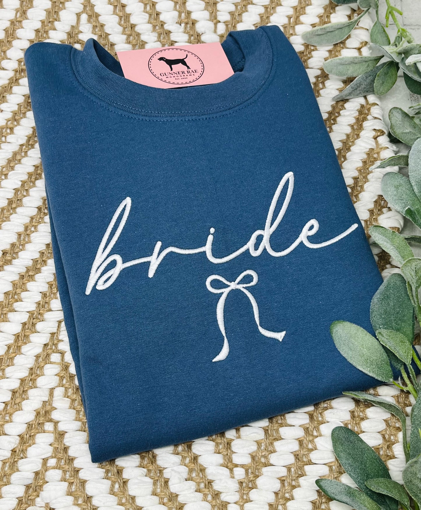 BRIDE BOW Custom Embroidered T-shirt or Sweatshirt
