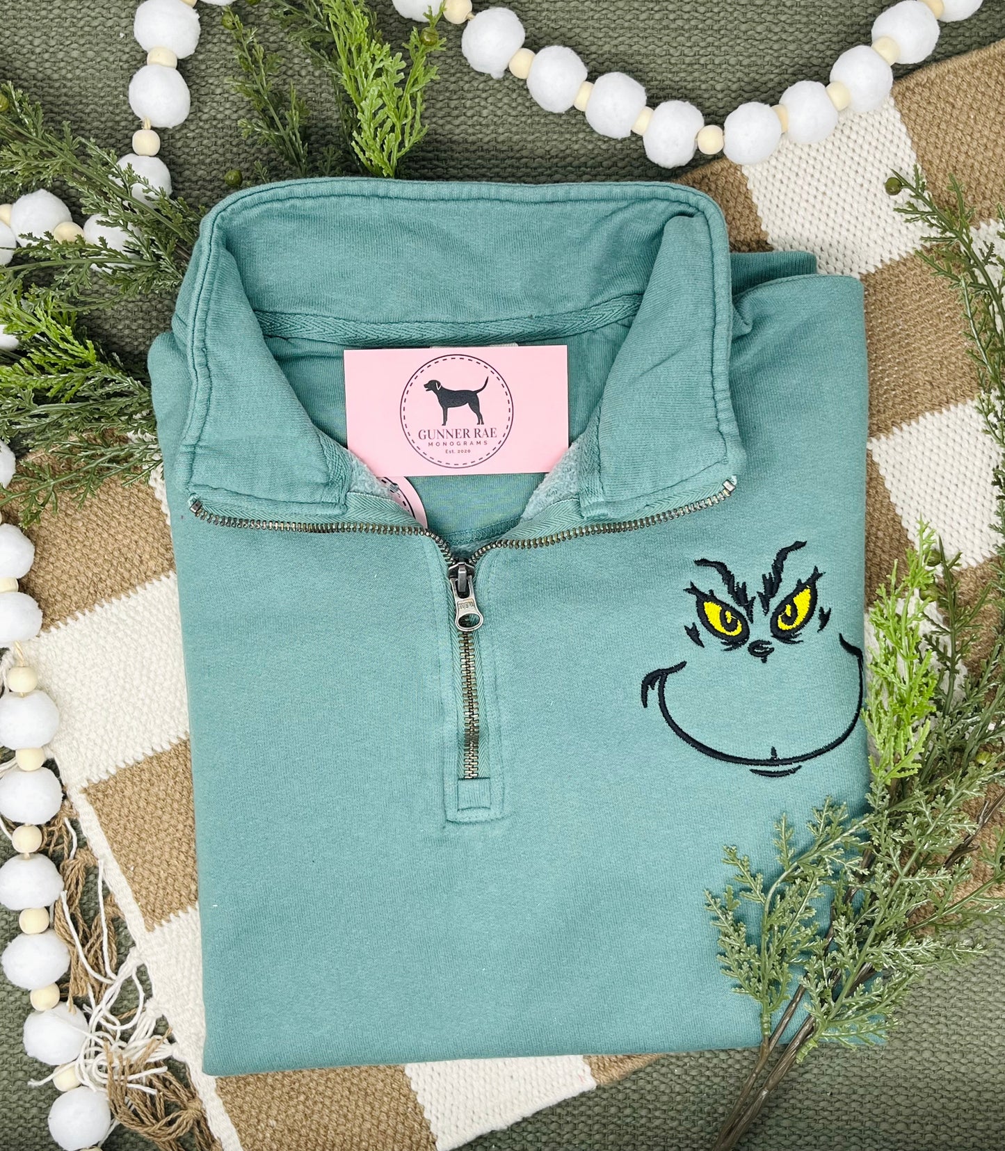 GREEN MONSTER 1/4 ZIP Sweatshirt