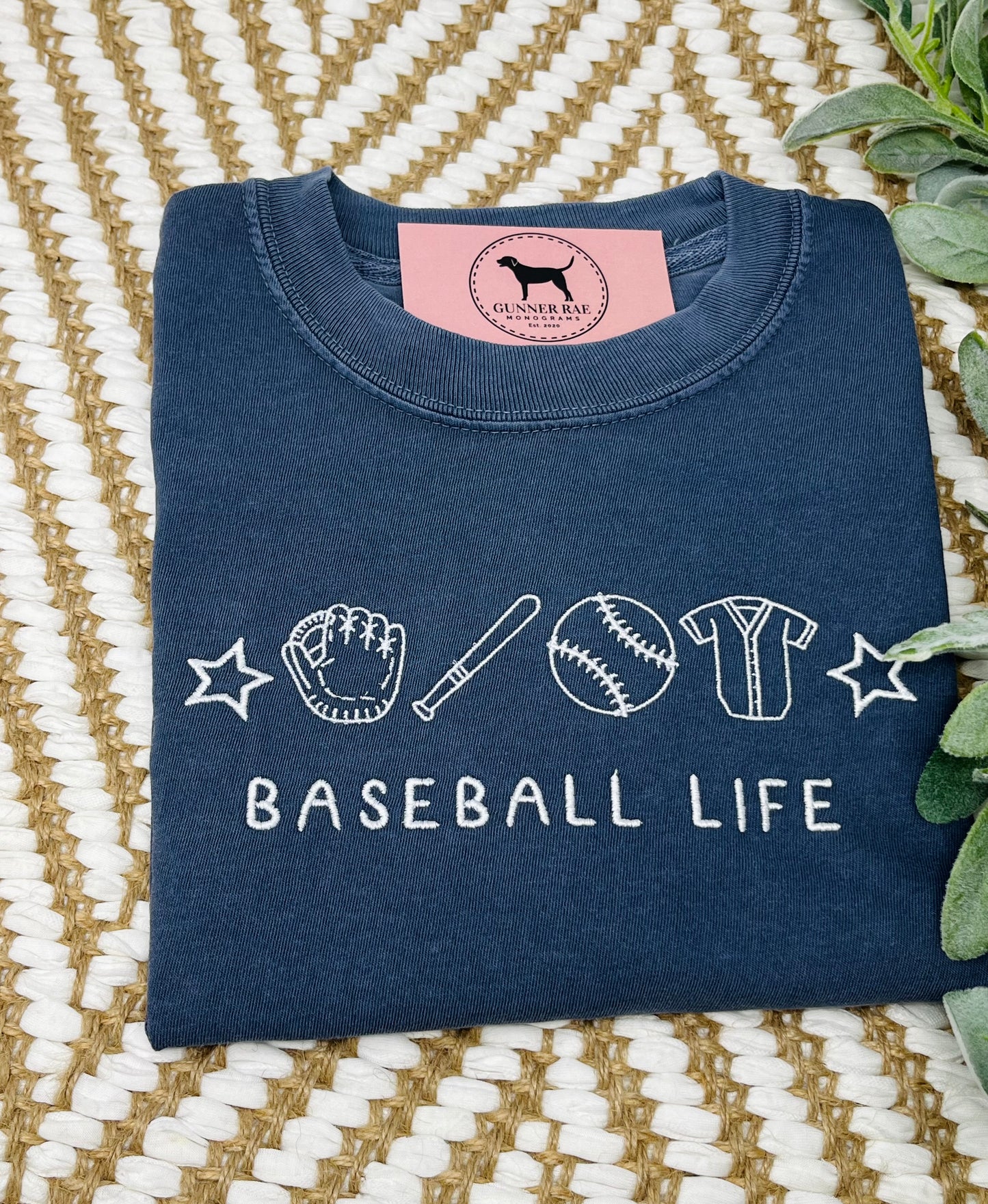 BASEBALL LIFE Embroidered T-shirt or Sweatshirt