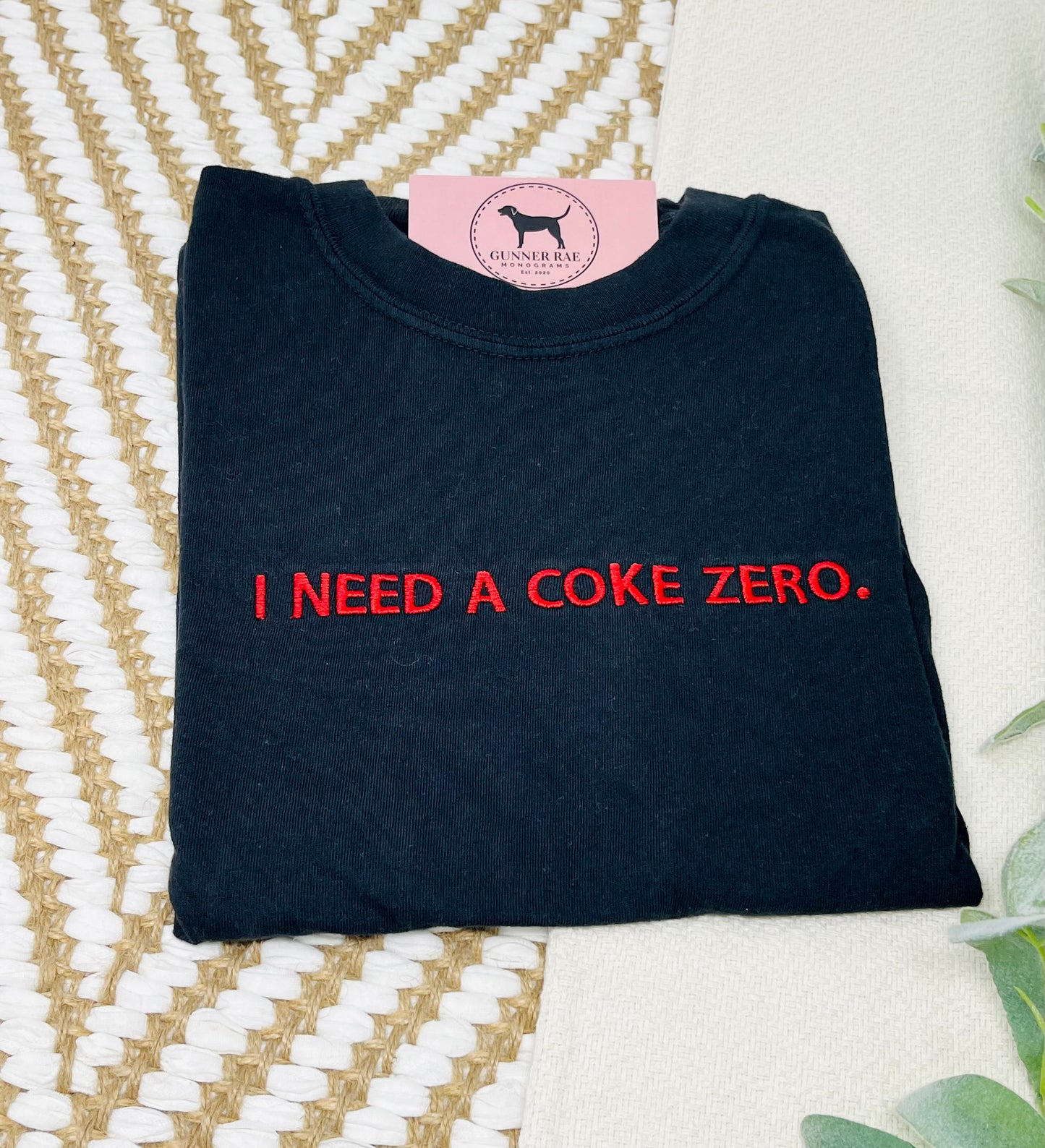 I NEED A SODA ZERO Custom Embroidered T-shirt or Sweatshirt