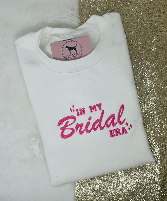 IN MY BRIDAL ERA Custom Embroidered T-shirt or Sweatshirt