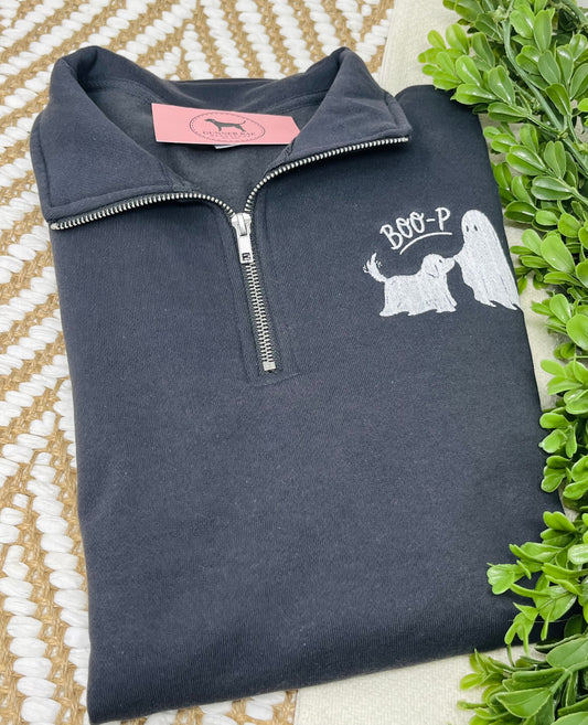 BOOP Embroidered 1/4 Zip Sweatshirt