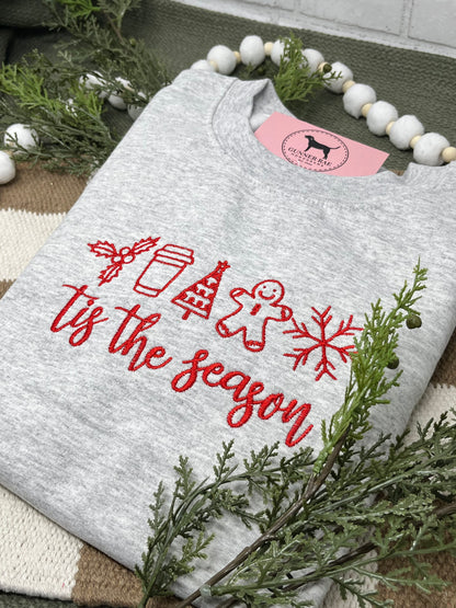TIS THE SEASON Embroidered T-shirt or Sweatshirt