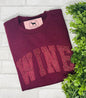 WINE GLITTER  APPLIQUE Custom Embroidered T-shirt or Sweatshirt