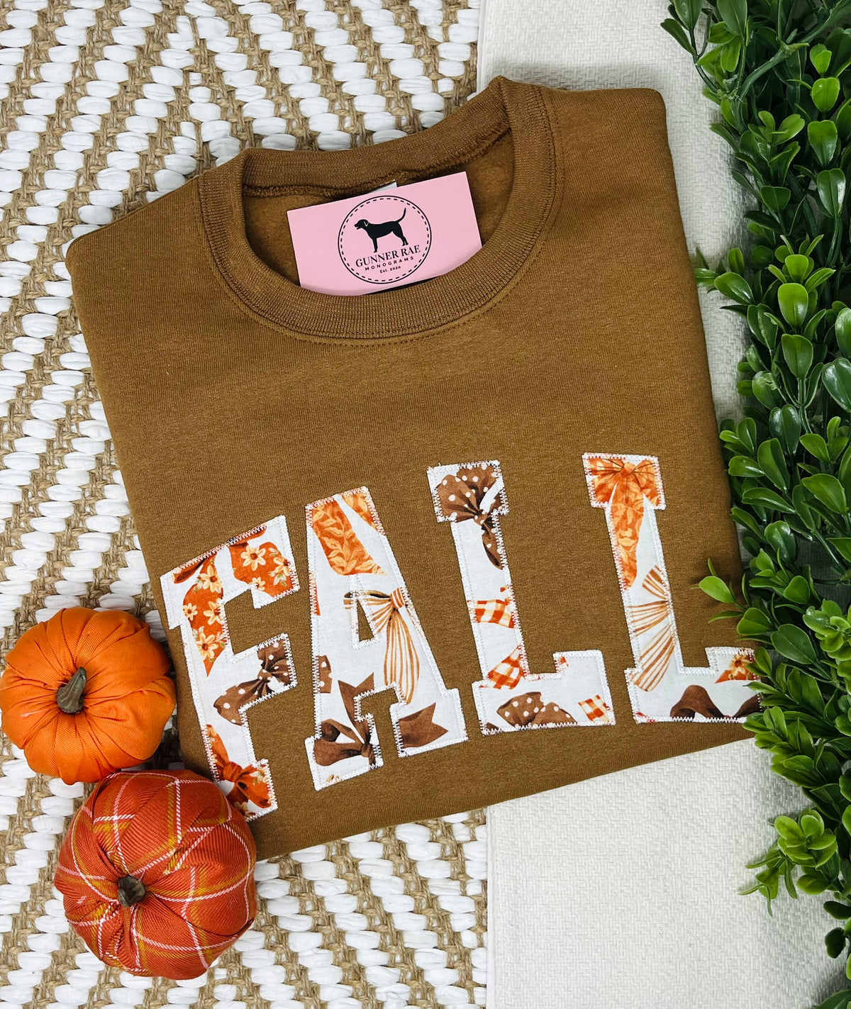 FALL BOWS Applique Embroidered T-shirt or Sweatshirt