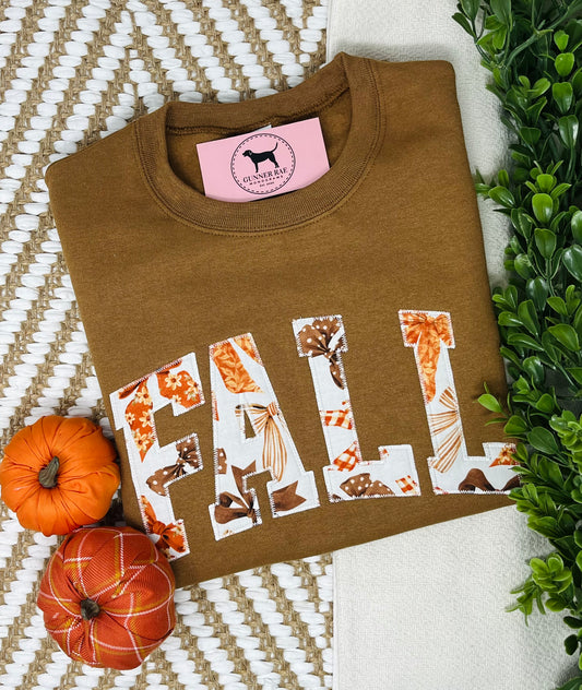FALL BOWS Applique Embroidered T-shirt or Sweatshirt
