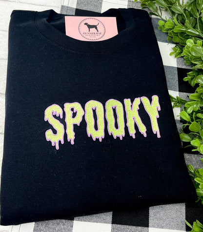 SPOOKY DRIP Embroidered T-shirt or Sweatshirt