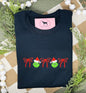 GREEN MONSTER BOWS Embroidered T-shirt or Sweatshirt