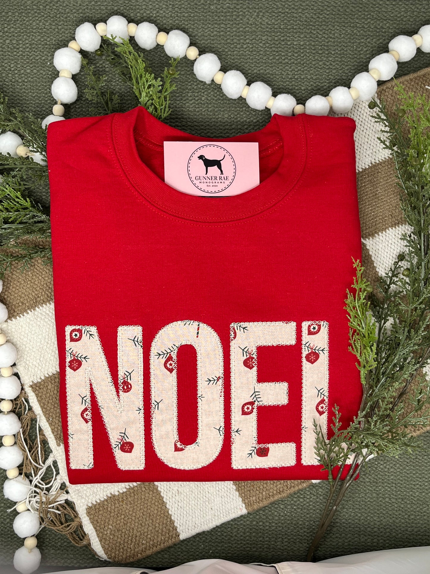 NOEL APPLIQUE Embroidered T-shirt or Sweatshirt