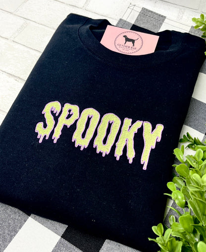 SPOOKY DRIP Embroidered T-shirt or Sweatshirt