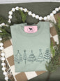 CHRISTMAS TREES Embroidered T-shirt or Sweatshirt