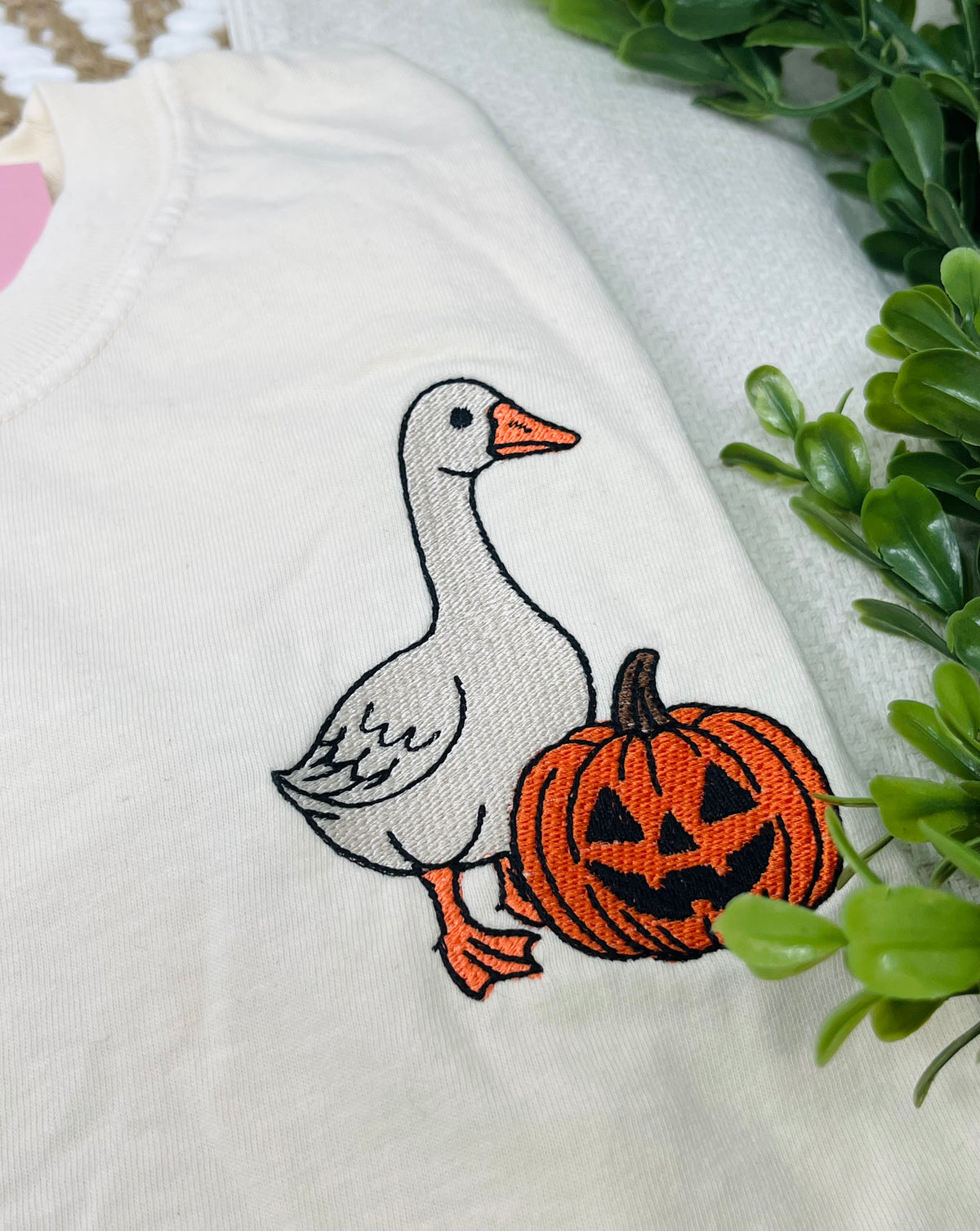 GOOSE PUMPKIN Embroidered T-shirt or Sweatshirt