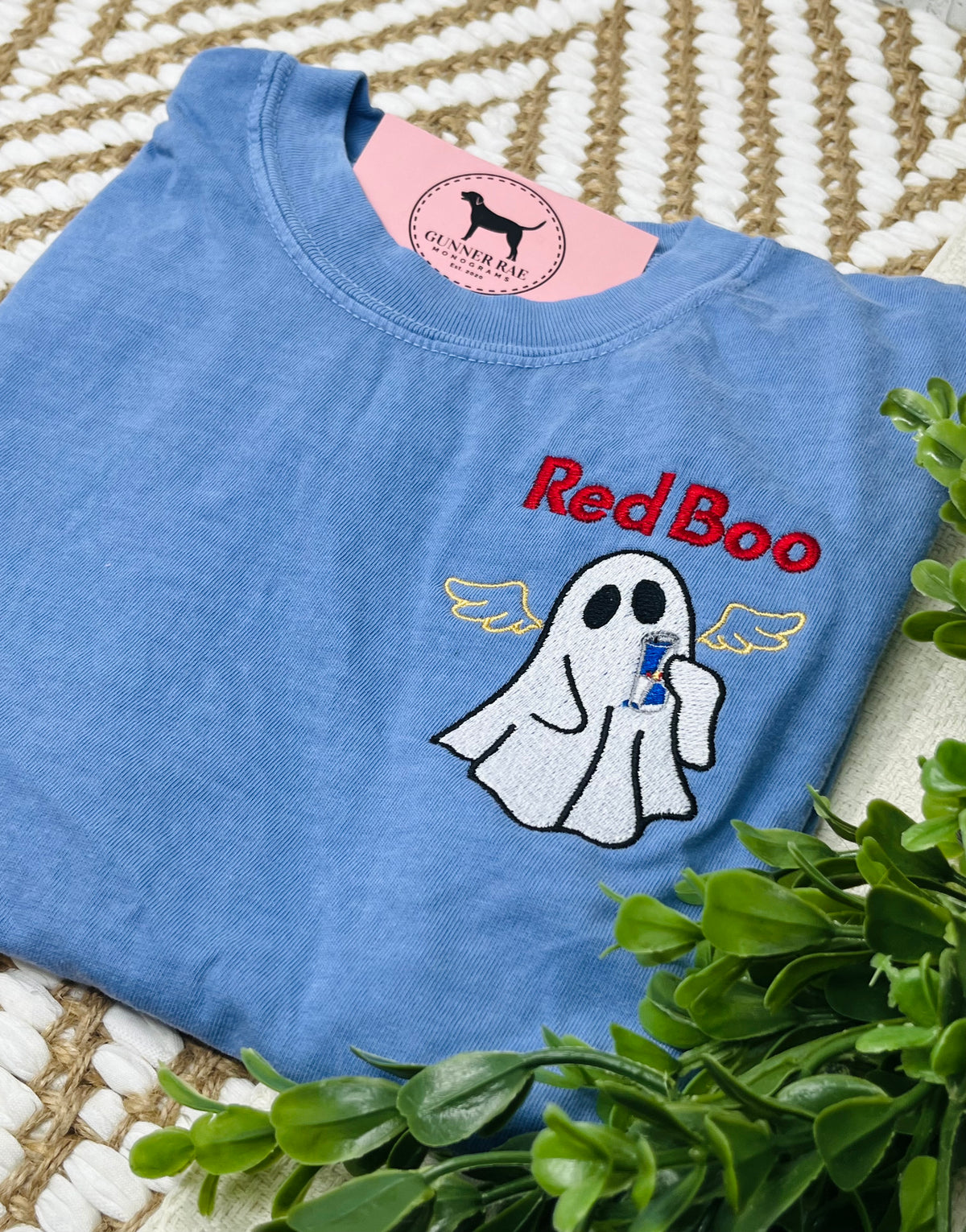 RED BOO GHOST Embroidered T-shirt or Sweatshirt