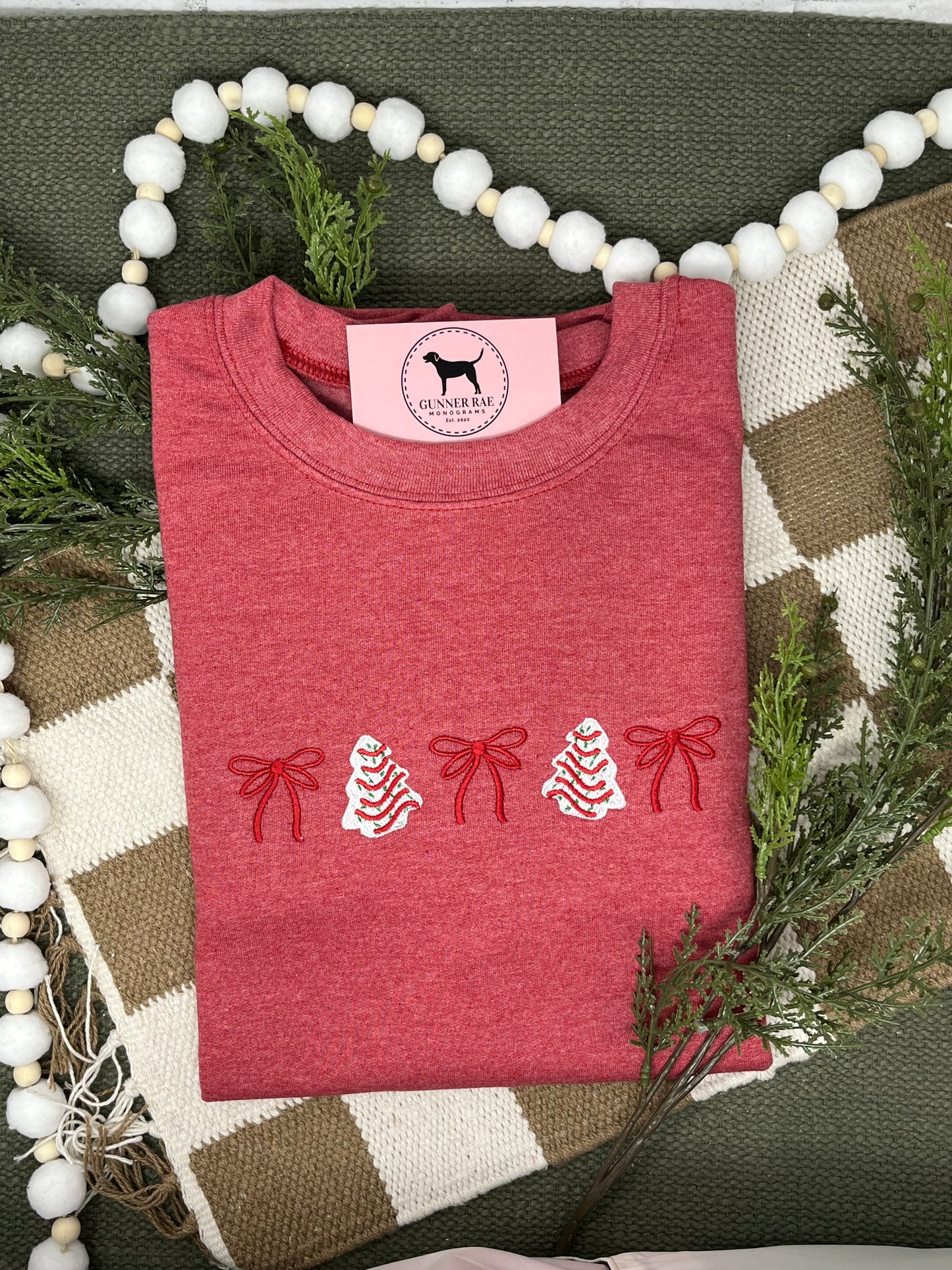 CHRISTMAS TREE CAKES Embroidered T-shirt or Sweatshirt