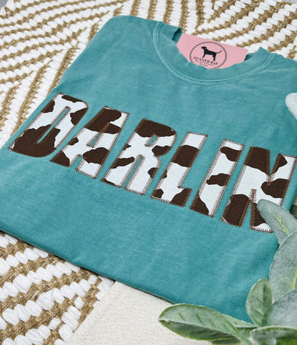 DARLIN' Applique Embroidered T-shirt or Sweatshirt