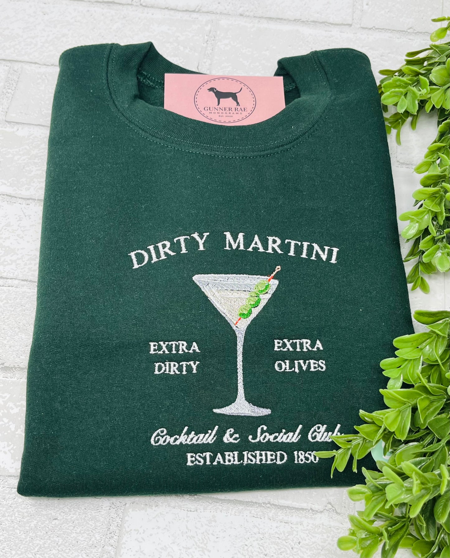 DIRTY MARTINI COCKTAIL CLUB Embroidered T-shirt or Sweatshirt