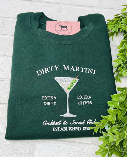 DIRTY MARTINI COCKTAIL CLUB Embroidered T-shirt or Sweatshirt