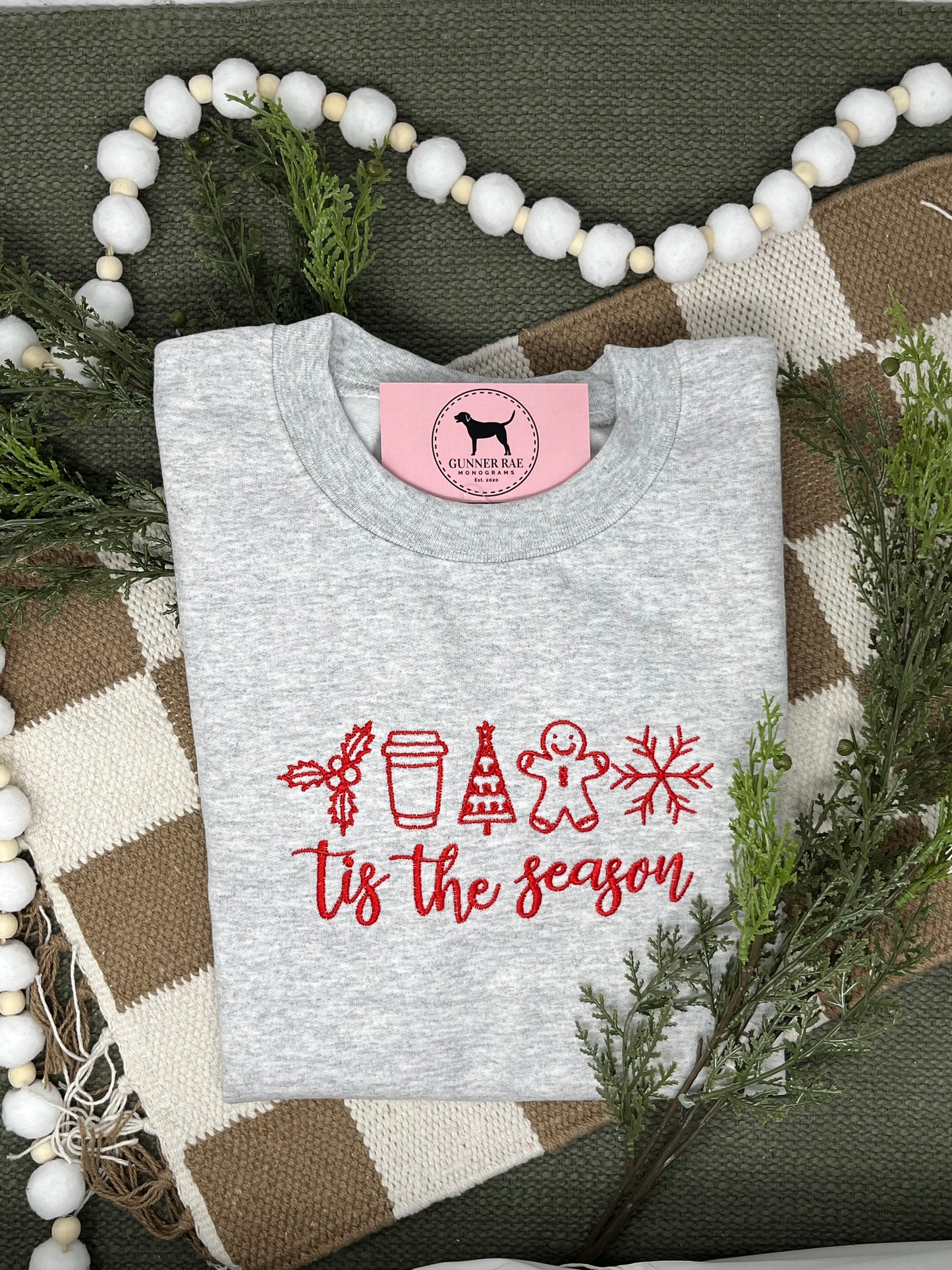 TIS THE SEASON Embroidered T-shirt or Sweatshirt