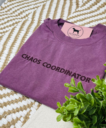 CHAOS COORDINATOR Custom Embroidered T-shirt or Sweatshirt