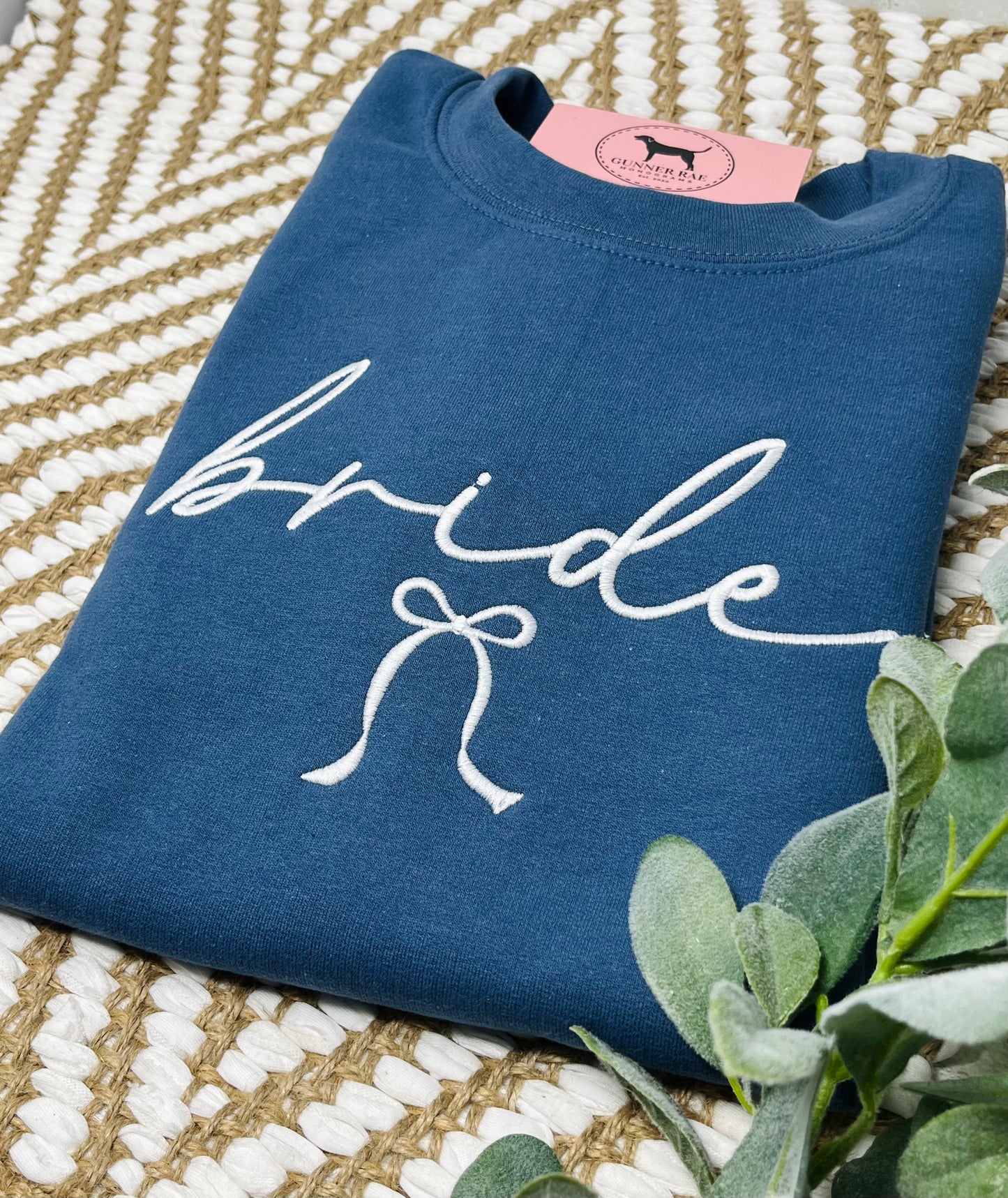 BRIDE BOW Custom Embroidered T-shirt or Sweatshirt