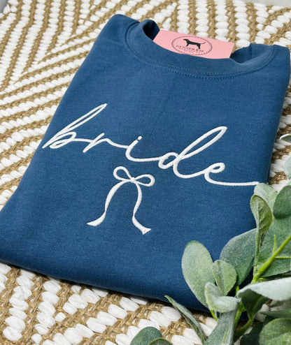 BRIDE BOW Custom Embroidered T-shirt or Sweatshirt