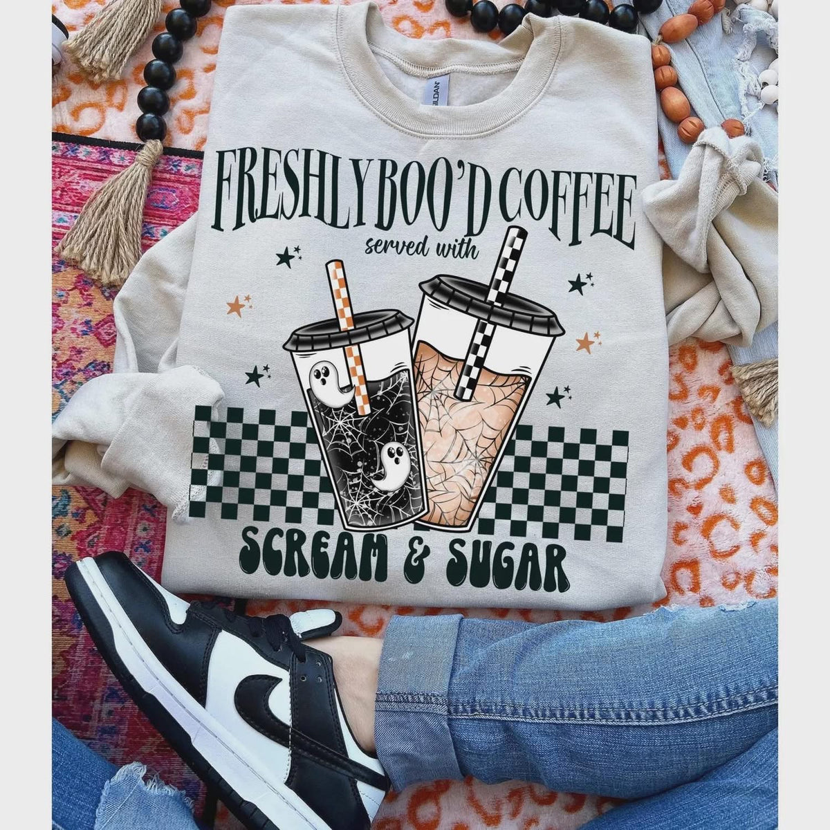 FRESHLY BOO'D COFFEE Graphic T-shirt or Sweatshirt