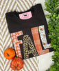 FALL MULTI FABRIC Applique Embroidered T-shirt or Sweatshirt