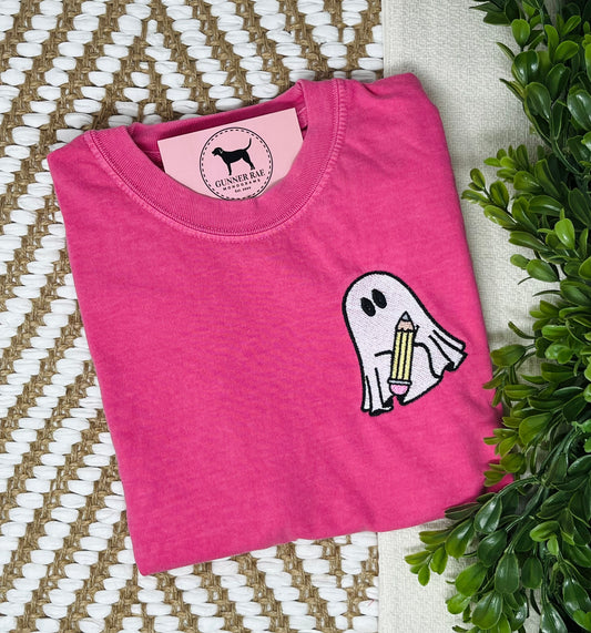 PENCIL GHOST Embroidered T-shirt or Sweatshirt