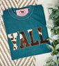 Y'ALL Applique Embroidered T-shirt or Sweatshirt (COWHIDE)
