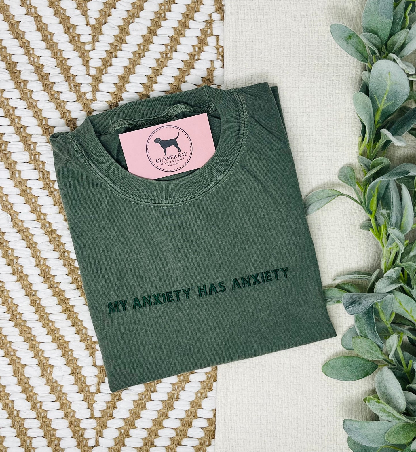 MY ANXIETY HAS ANXIETY Custom Embroidered T-shirt or Sweatshirt