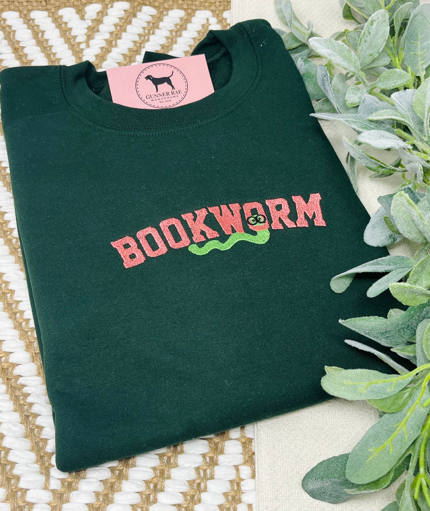 BOOKWORM Embroidered T-shirt or Sweatshirt